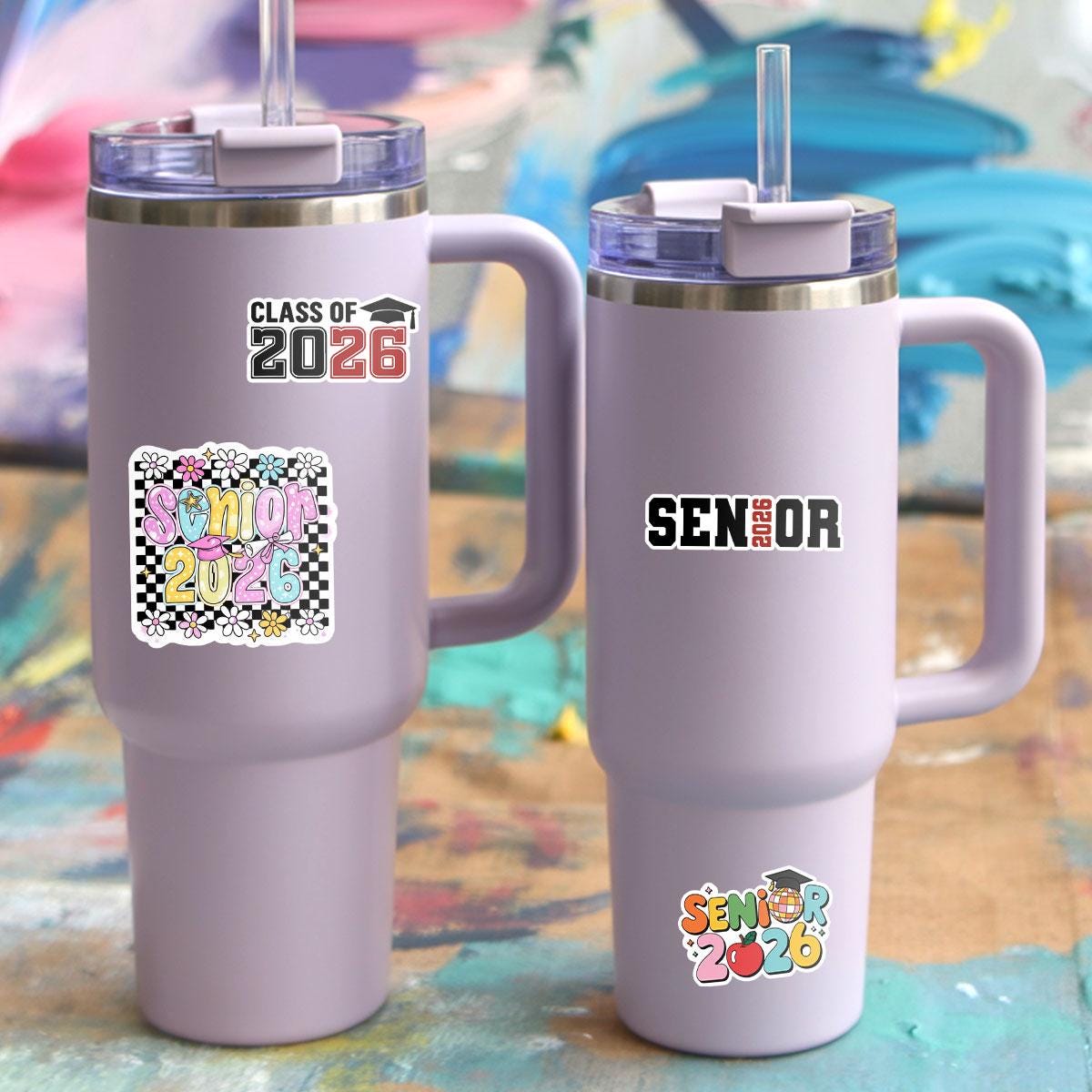 10 Pcs Class of 2026 Stickers Pack | Fun & Bold Senior 2026 Vinyl Decals | Gift for Grads, Scrapbook, Water Bottle, Laptop