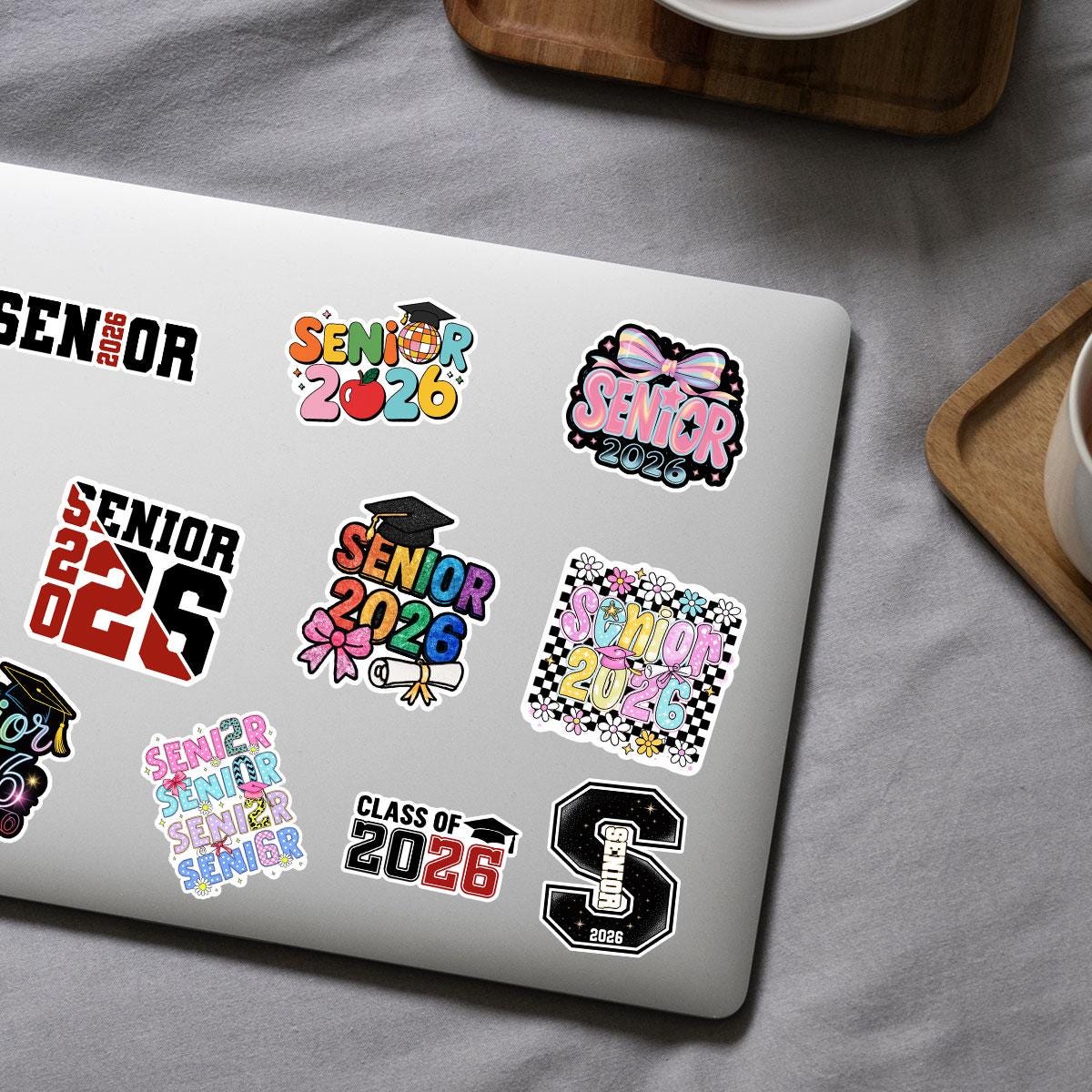 10 Pcs Class of 2026 Stickers Pack | Fun & Bold Senior 2026 Vinyl Decals | Gift for Grads, Scrapbook, Water Bottle, Laptop