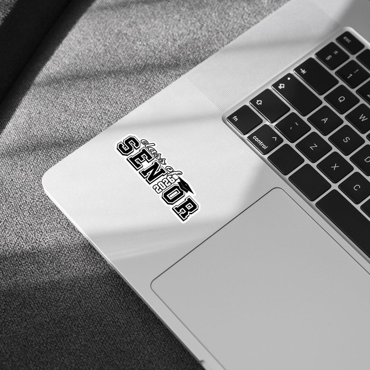 1 Pcs Class of 2026 Senior Stickers | Black & White Graduation Vinyl Decals | Gift for Grads, Scrapbooks, Laptops