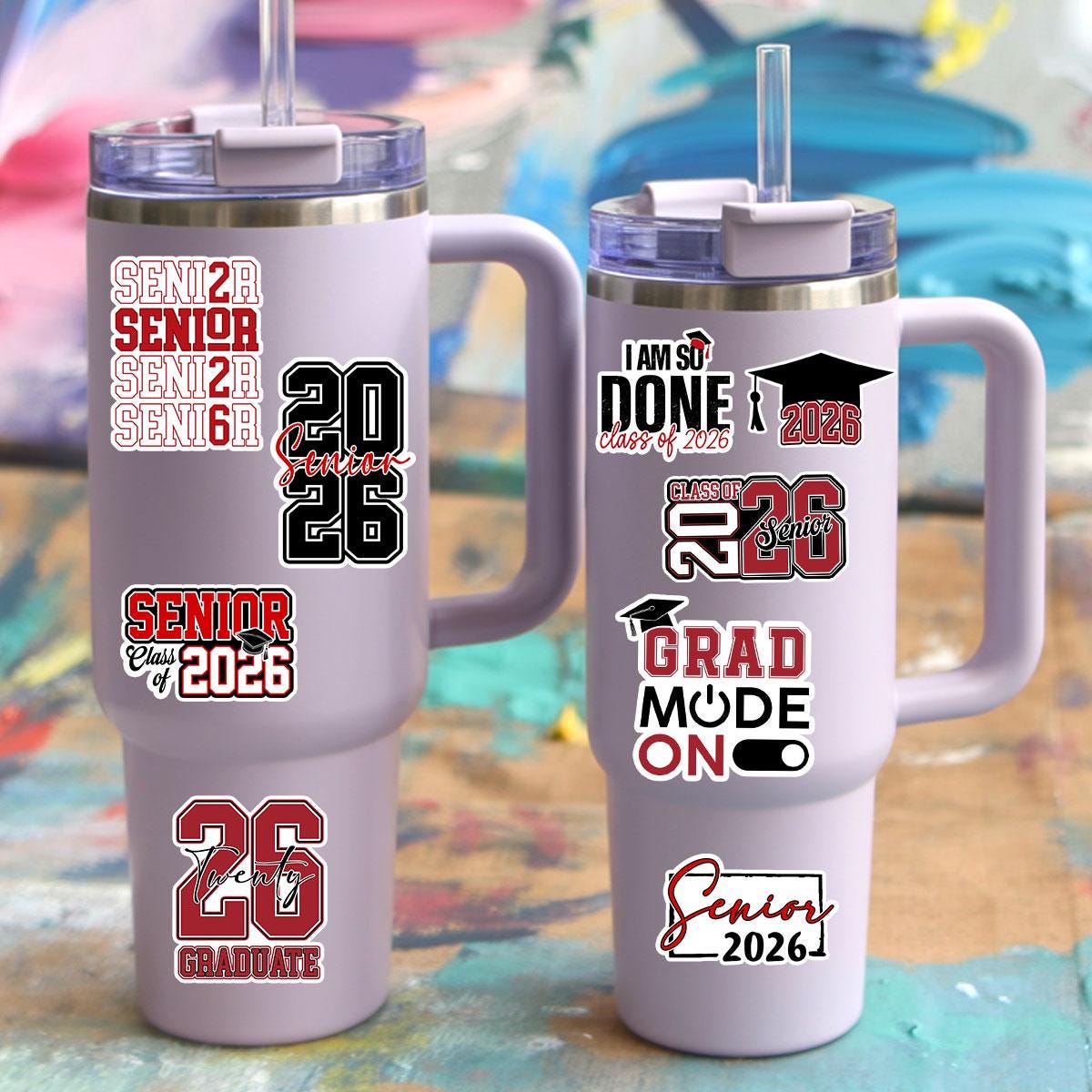 10 Pcs Senior Class of 2026 Sticker Pack - 10 Vinyl Stickers, Graduation, High School, Class Pride, Graduation Gifts, Decor