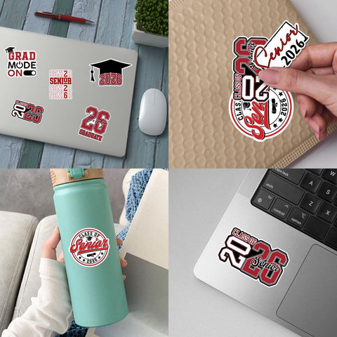 10 Pcs Senior Class of 2026 Sticker Pack - 10 Vinyl Stickers, Graduation, High School, Class Pride, Graduation Gifts, Decor