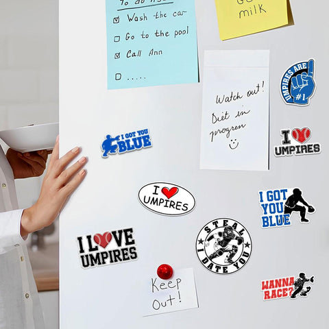 10 Pcs Umpire Stickers Pack | Funny Baseball Vinyl Decals | I Love Umpires Gifts for Catchers & Fans – Waterproof