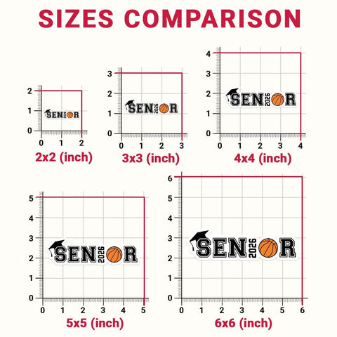 1 Pcs Class of 2026 Basketball Senior Stickers | Black & Orange Graduation Vinyl Decals | Gift for Basketball Players and Grads