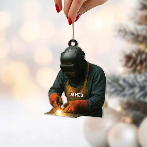 Personalized Welder Ornament Christmas decor, Ornaments for Christmas Tree, Welding Ornaments, Welding Gifts, 2D Flat Christmas Ornaments
