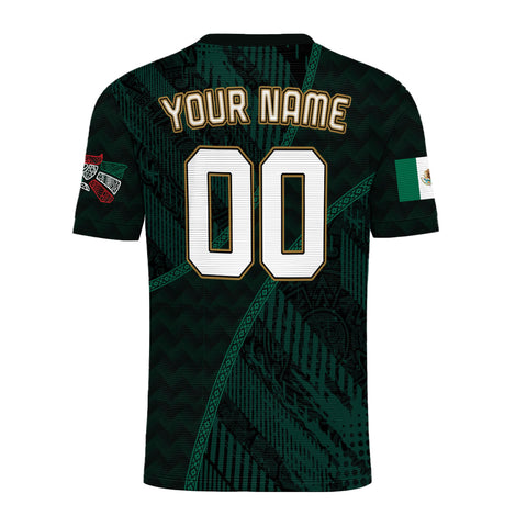 Personalized Mexican Soccer Jersey with Name Number, Men's Quick Dry Soccer Jersey, Football Uniforms for Team