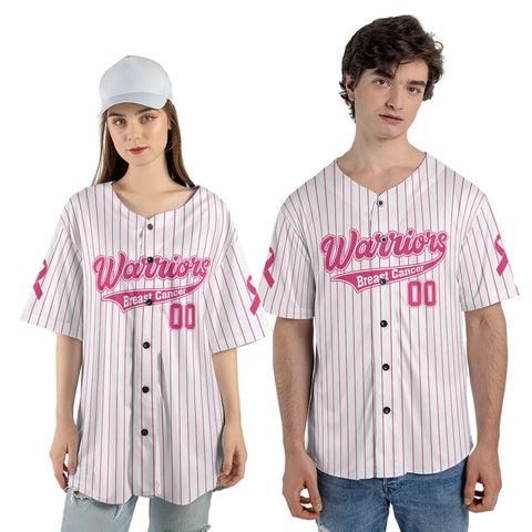 Personalized Name and Number Breast Cancer Jersey, Baseball Breast Cancer Survivor Pride Jersey