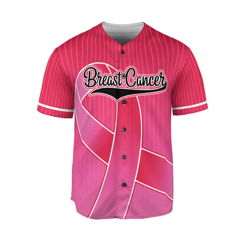 Personalized Name Breast Cancer Jersey, Breast Cancer Awareness Baseball Jersey for women men