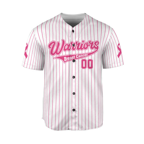 Personalized Name and Number Breast Cancer Jersey, Baseball Breast Cancer Survivor Pride Jersey