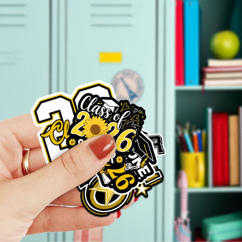 10 Pcs Senior 2026 Stickers, Cute Girly High School Sticker for Student, 2026 Senior Stickers Graduation Class of 2026 Gift College Student Decoration for Laptop Bottle Tablet Case