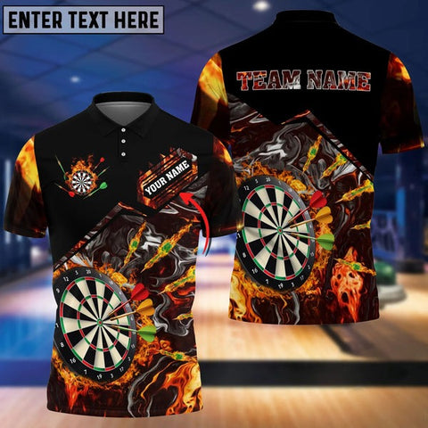 Mostprints Smoke Flaming Darts Personalized Name 3D Shirt