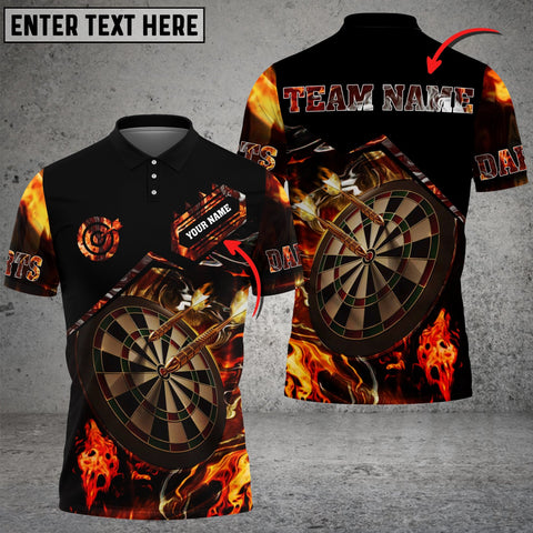 Mostprints Flaming Magma Darts Multicolor Option Personalized Name 3D Shirt