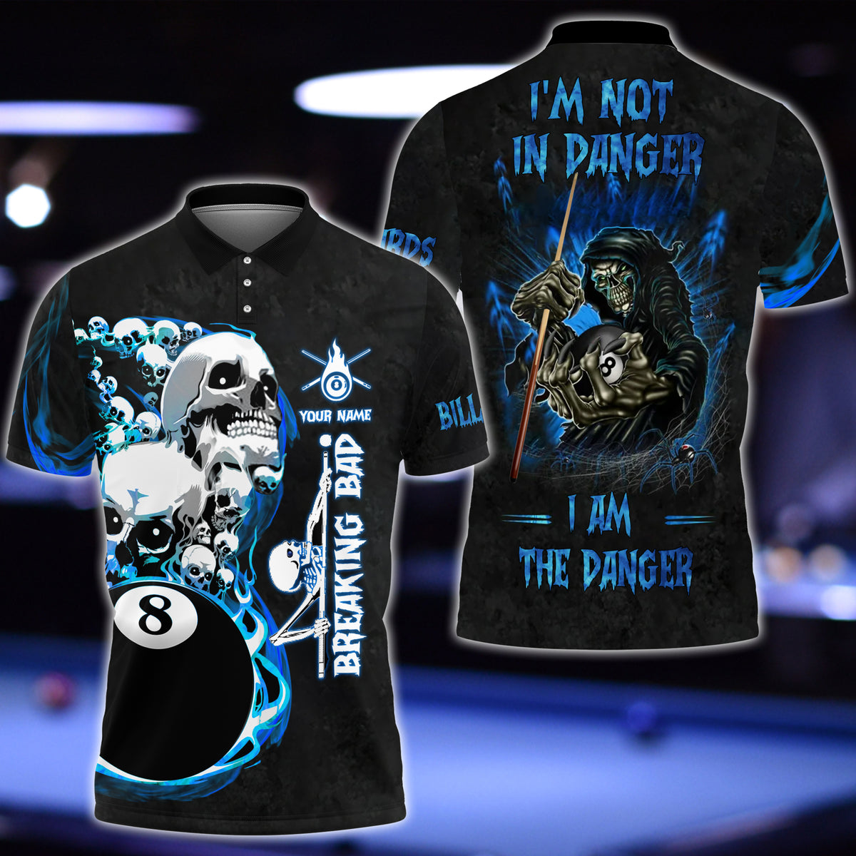 Mostprints Billiards I Am The Danger Personalized Unisex Shirt