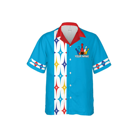 Homedesign Personalized Name Bowling Hawaii Shirts for Men and Women 3D, Bowling Hawaiian Shirts for Team Bowling, Bowling fan Gift