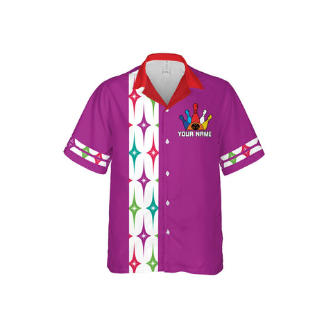 Homedesign Personalized Name Bowling Hawaii Shirts for Men and Women 3D, Bowling Hawaiian Shirts for Team Bowling, Bowling fan Gift