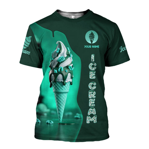 Personalized Ice Creams 3D Shirt, Custom Ice Cream Shirts for Team Men Women
