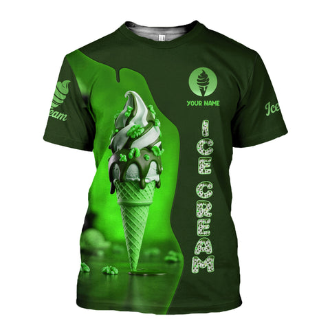 Personalized Ice Creams 3D Shirt, Custom Ice Cream Shirts for Team Men Women