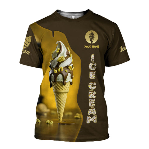 Personalized Ice Creams 3D Shirt, Custom Ice Cream Shirts for Team Men Women
