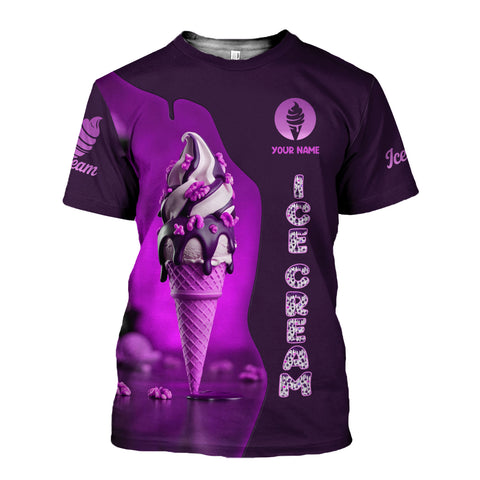 Personalized Ice Creams 3D Shirt, Custom Ice Cream Shirts for Team Men Women