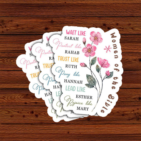 Wait Like Sarah Perfect Like Rahab Trust Like Ruth sticker, 3 inches Waterproof Vinyl Sticker for Book Laptop Water Bottle Phone Case